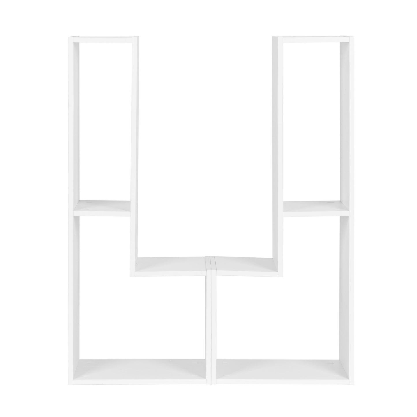 Modern Modular Geometric Bookshelf – Cabinet with 4 Shelves ModernHome