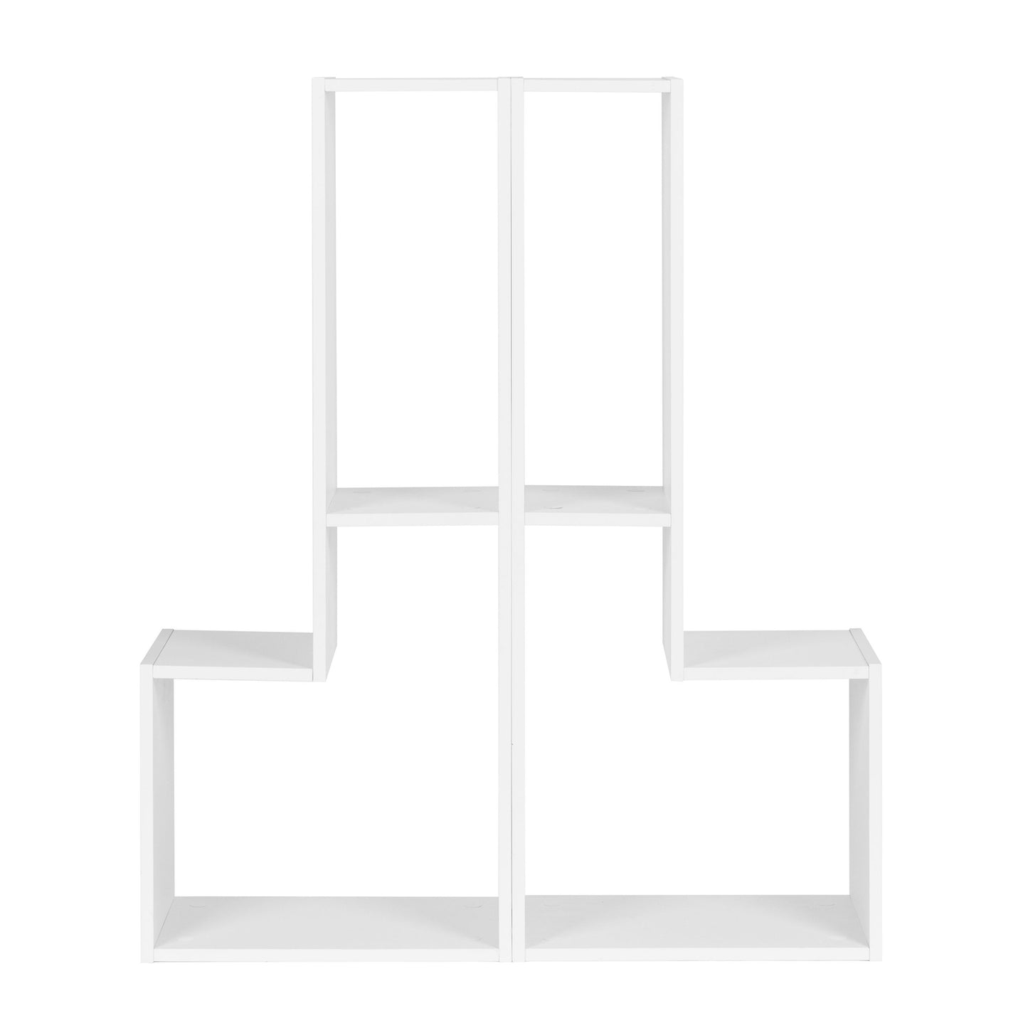 Modern Modular Geometric Bookshelf – Cabinet with 4 Shelves ModernHome