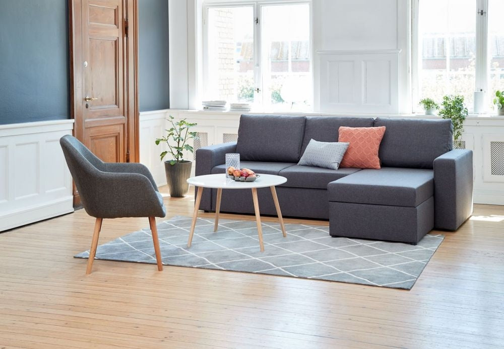 Modern Scandinavian coffee table, 60 cm