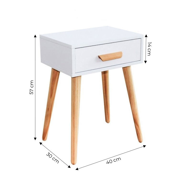 Modern bedside table, white coffee table