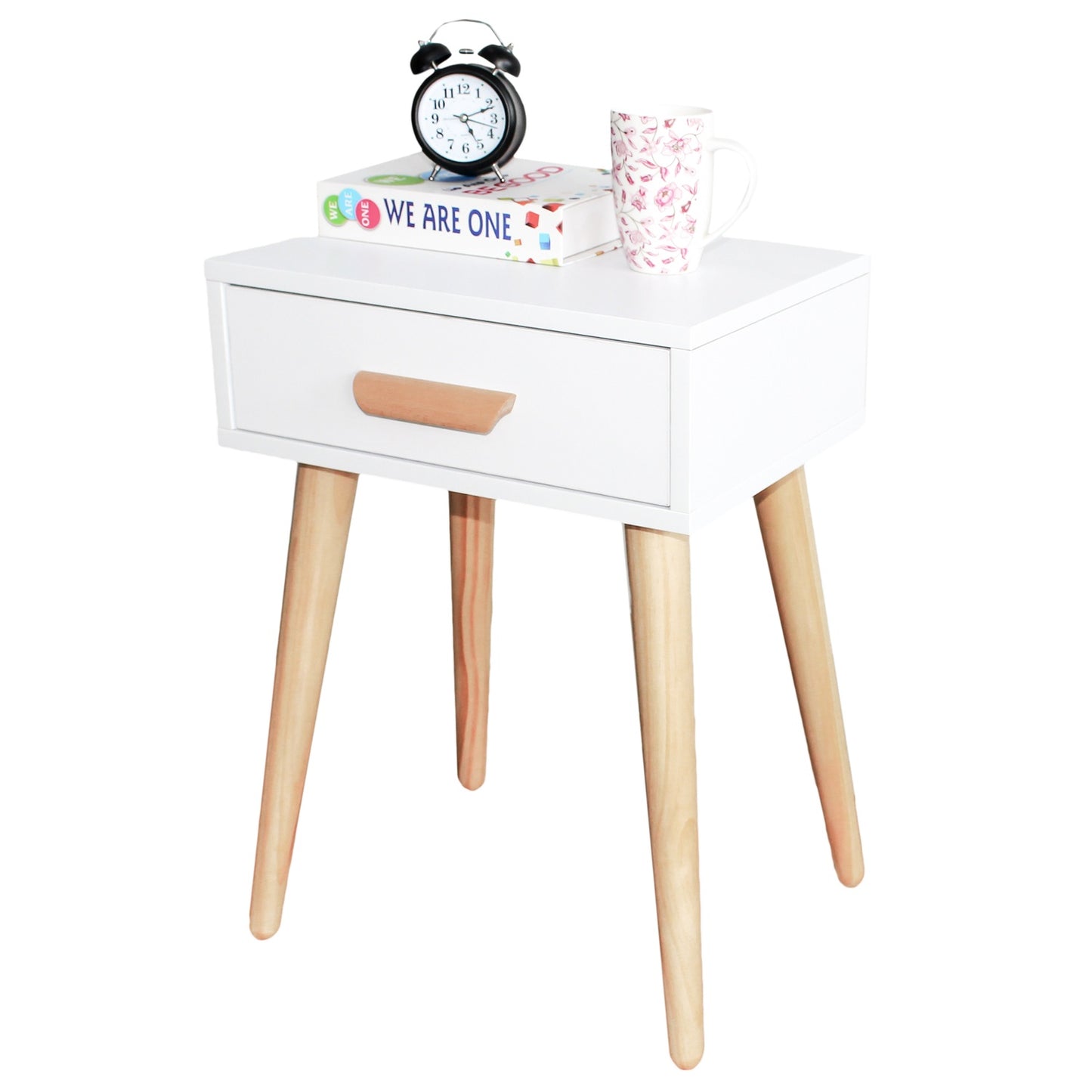 Modern bedside table, white coffee table
