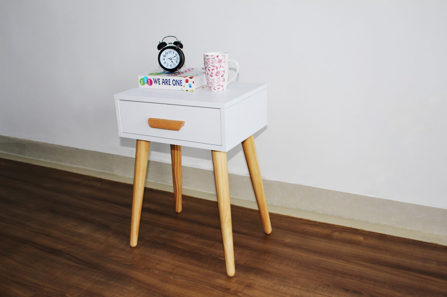 Modern bedside table, white coffee table