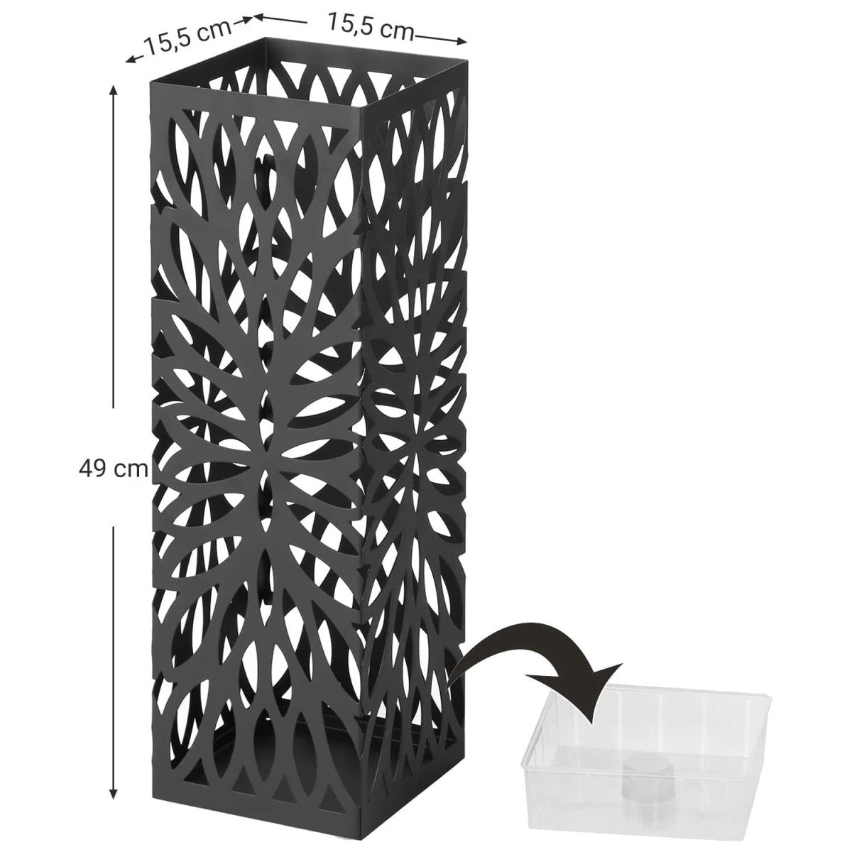 Modern black umbrella stand