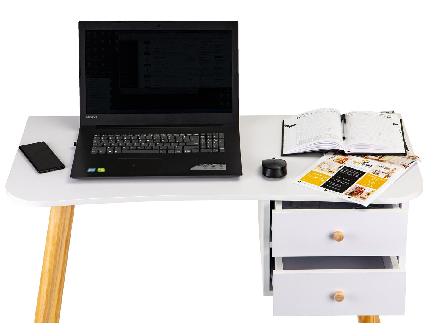 Modern computer desk 2 drawers MODERNHOME