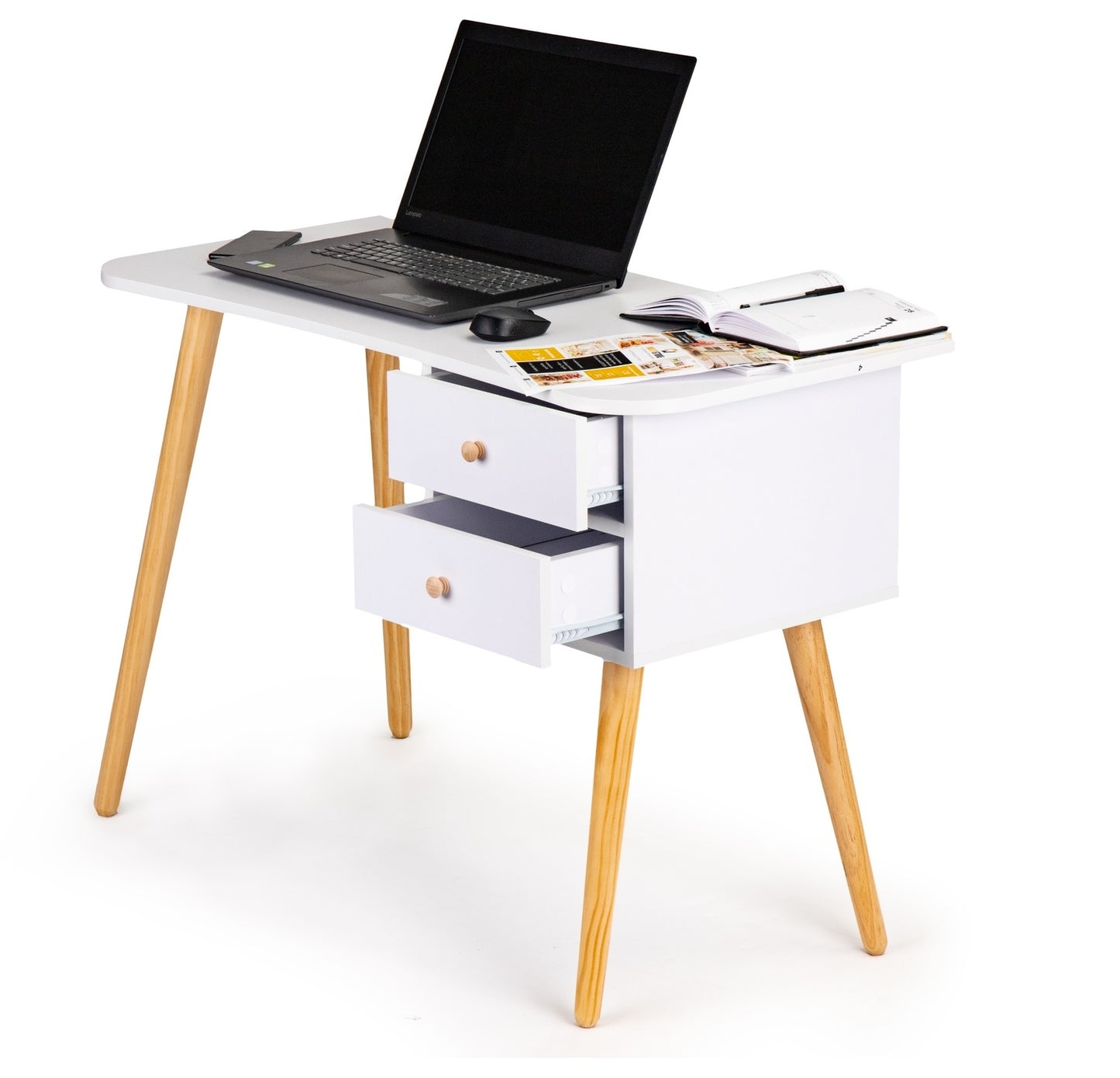 Modern computer desk 2 drawers MODERNHOME