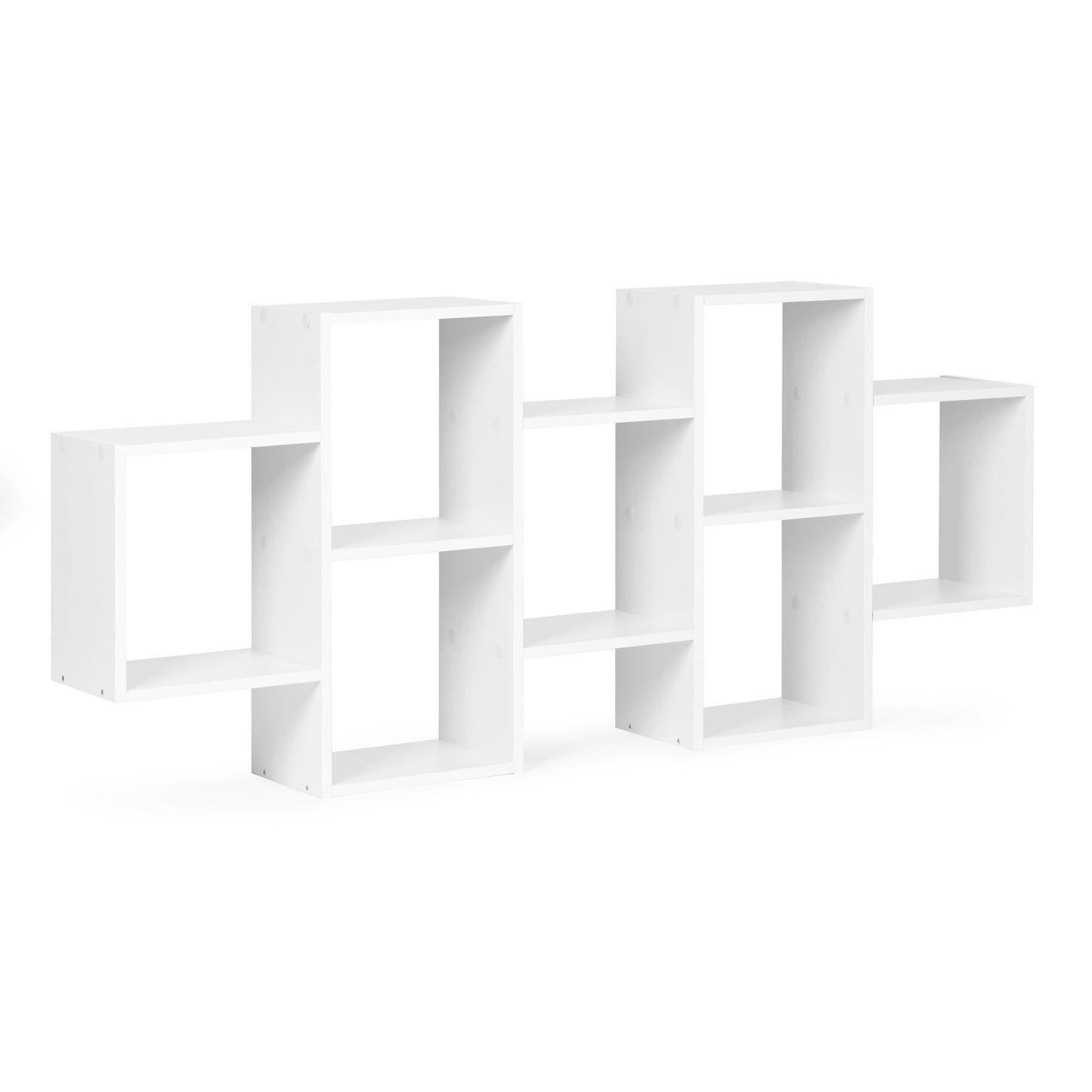 Modern hanging shelf with 8 shelves, white