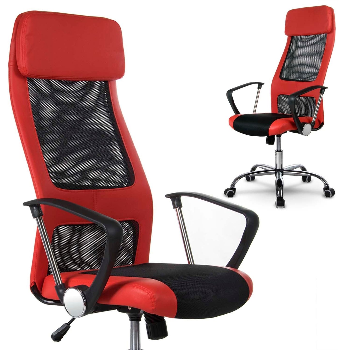 Modern high office chair Sofotel Rio red