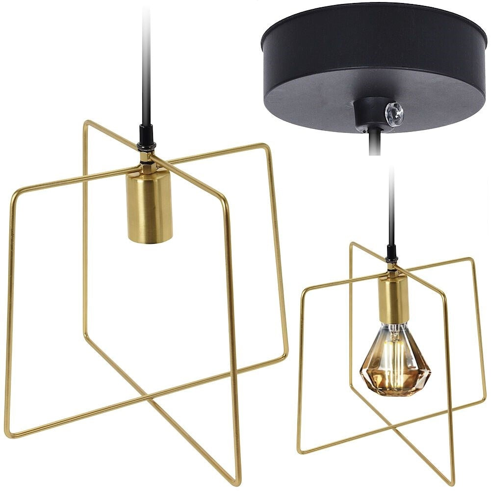Modern industrial ceiling lamp in metal for decorative light bulbs