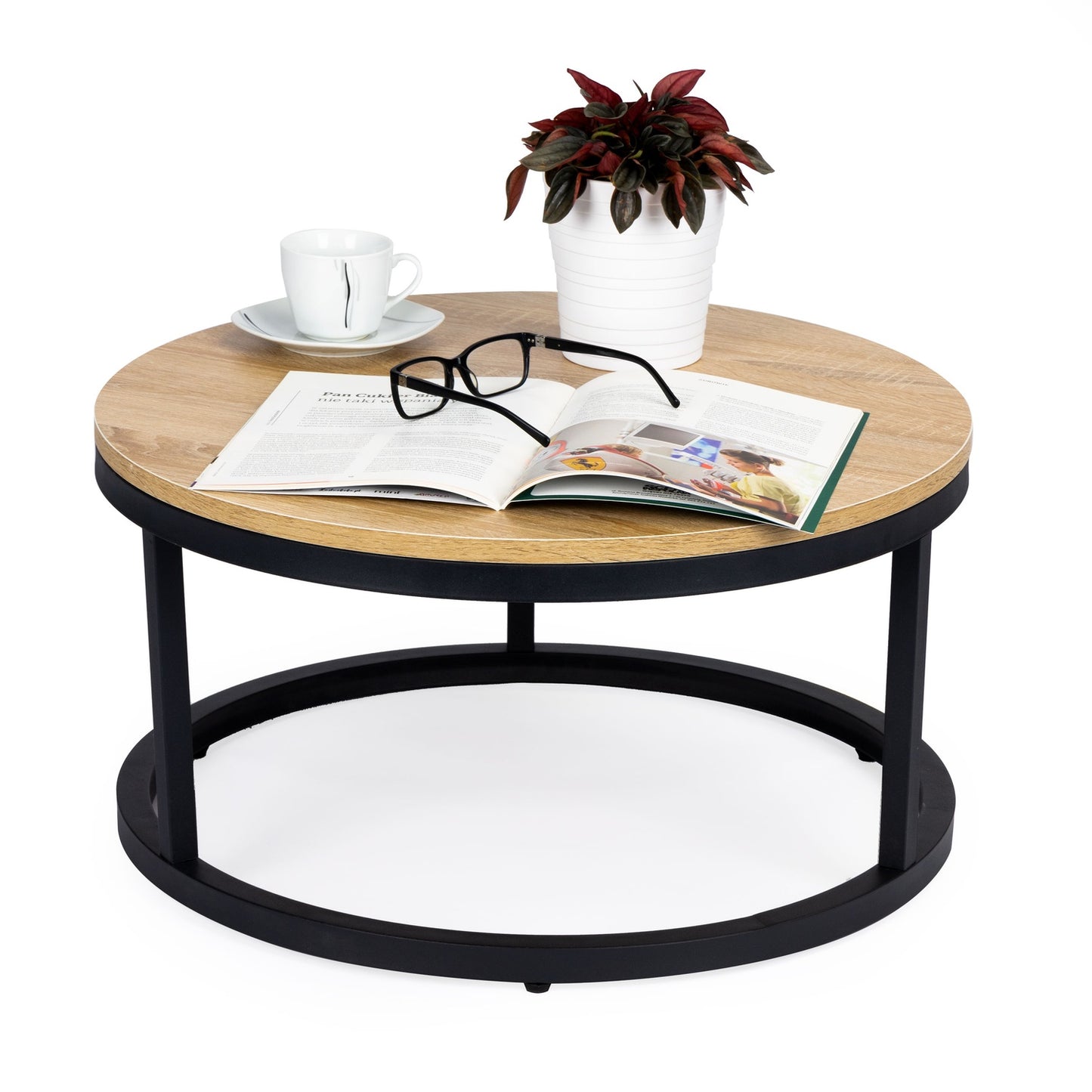 Modern industrial loft coffee table 60 cm
