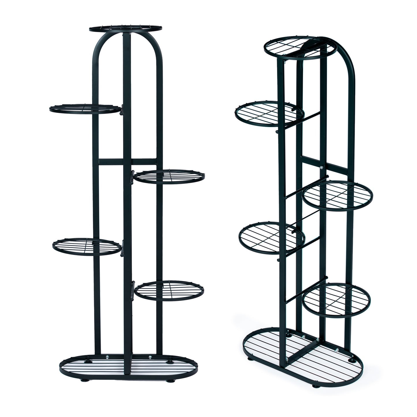 Modern metal flower stand 6 levels black