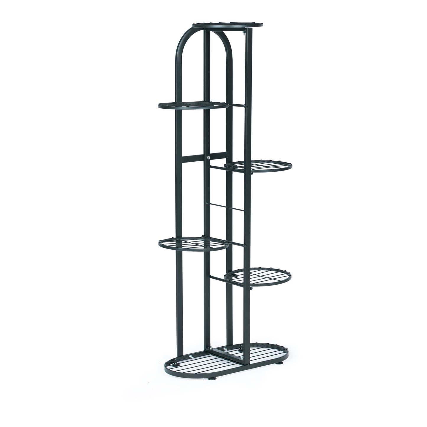 Modern metal flower stand 6 levels black