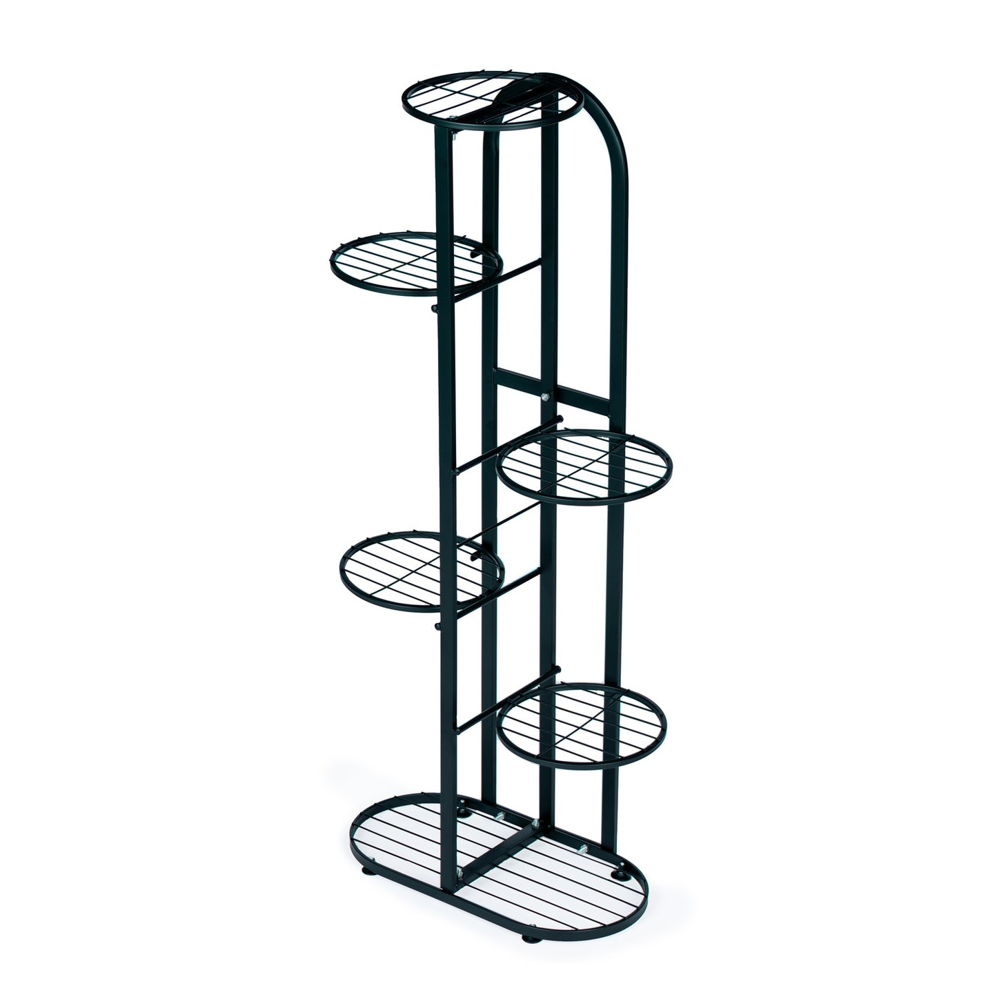 Modern metal flower stand 6 levels black