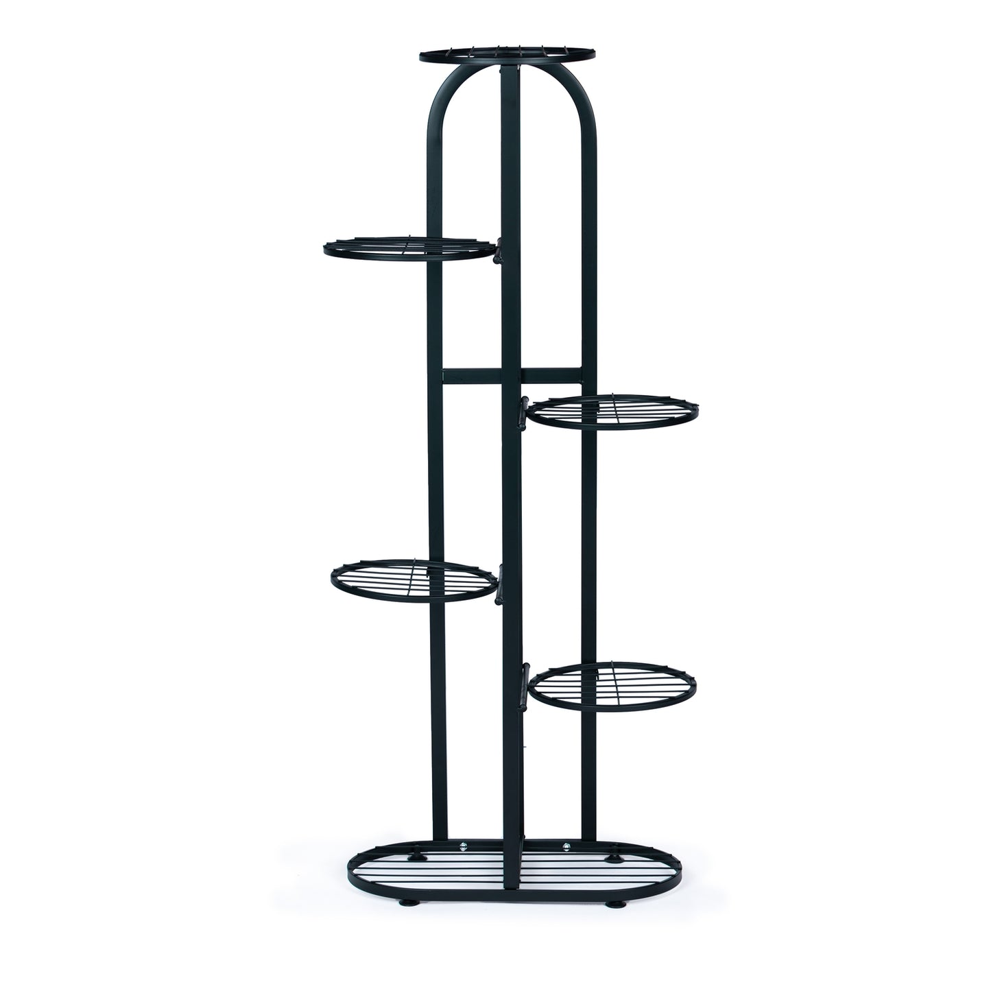 Modern metal flower stand 6 levels black