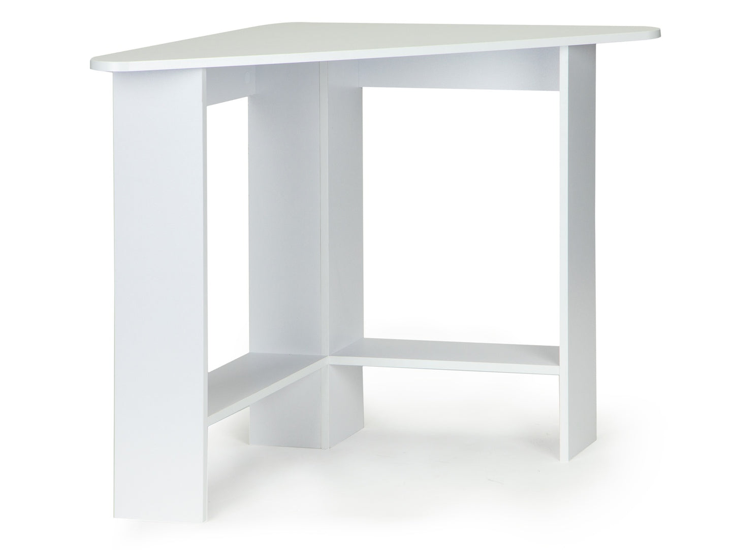 Modern white corner computer desk