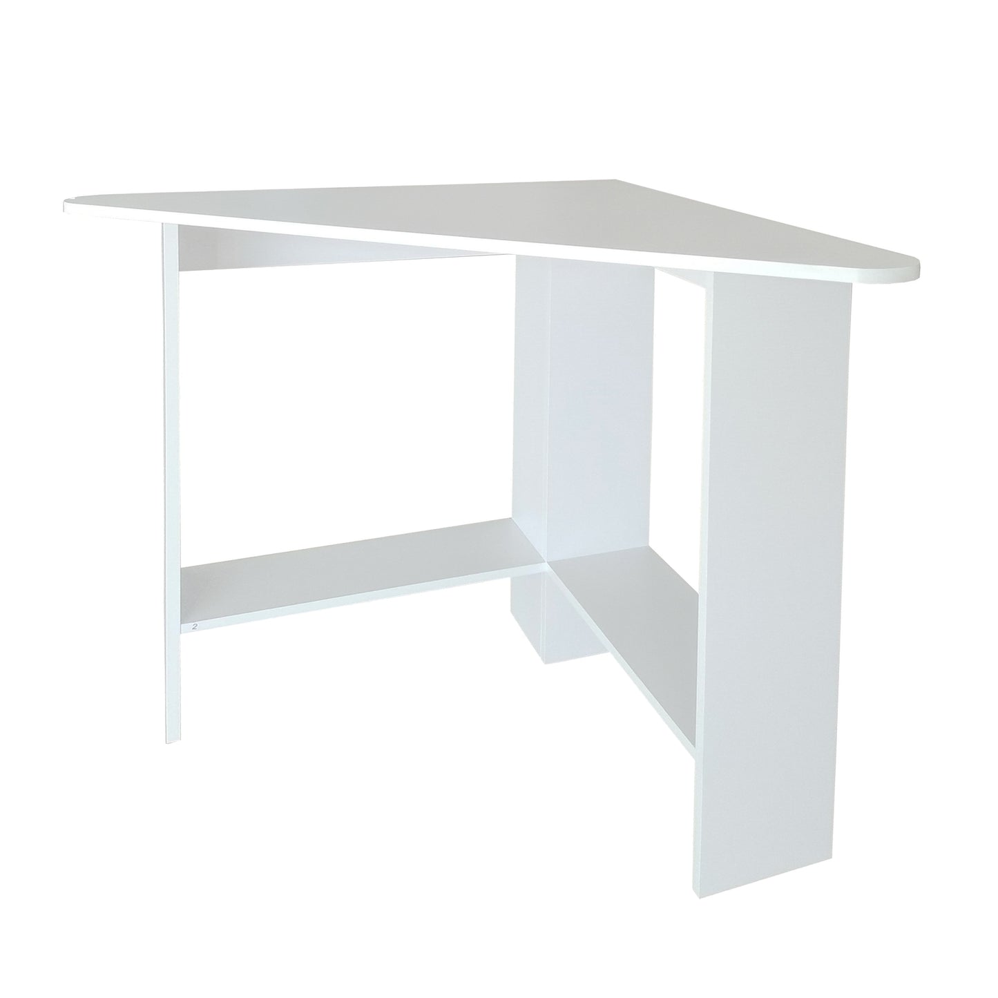 Modern white corner computer desk