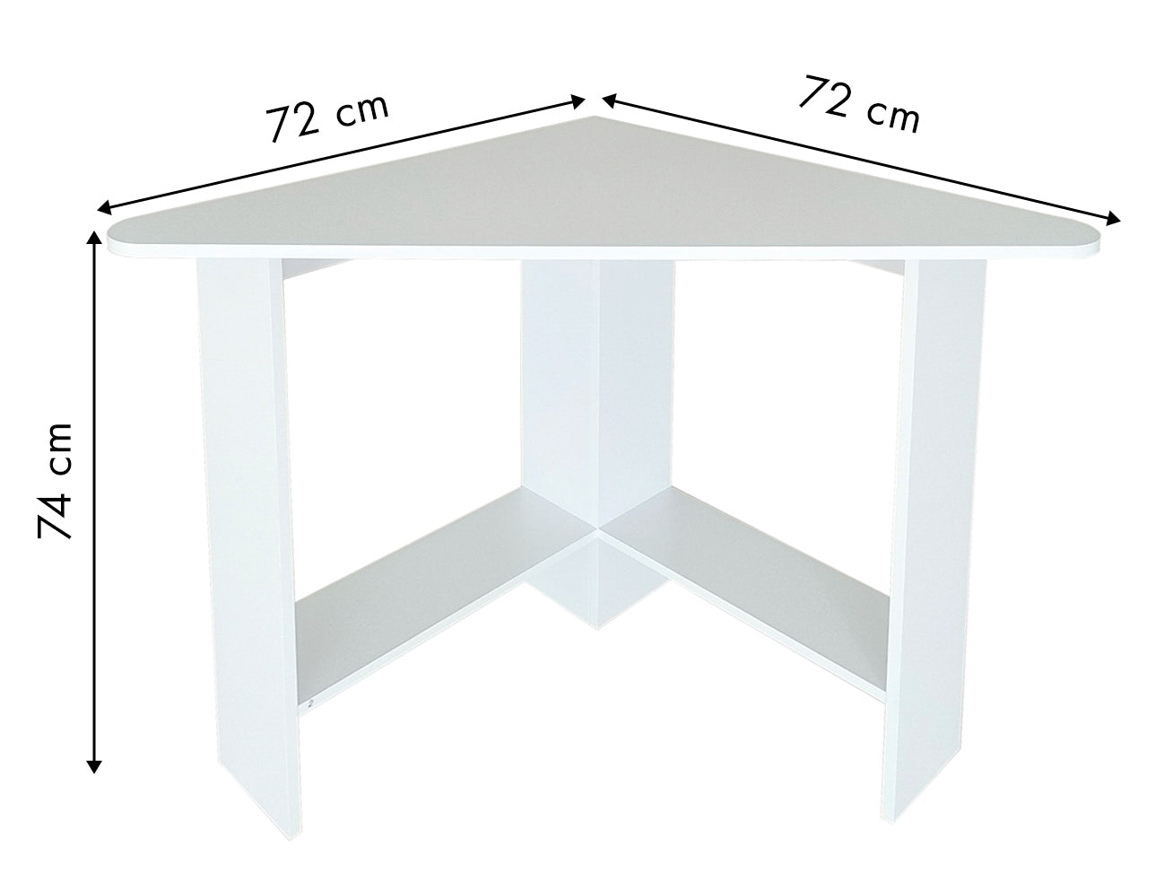 Modern white corner computer desk
