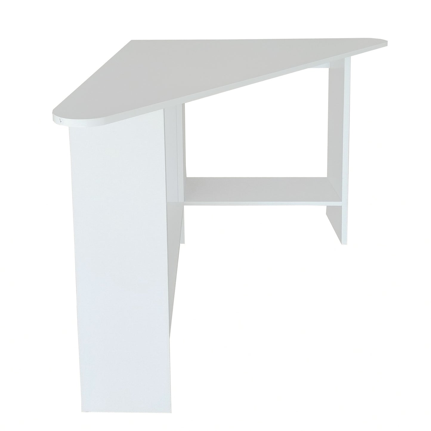 Modern white corner computer desk