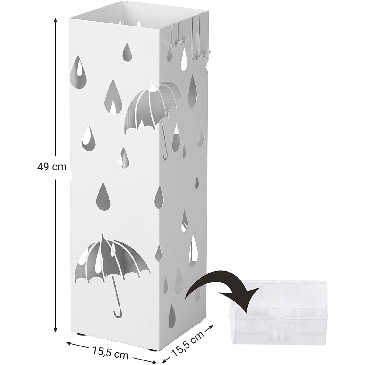 Modern white umbrella stand