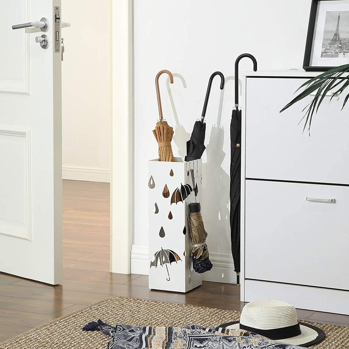 Modern white umbrella stand