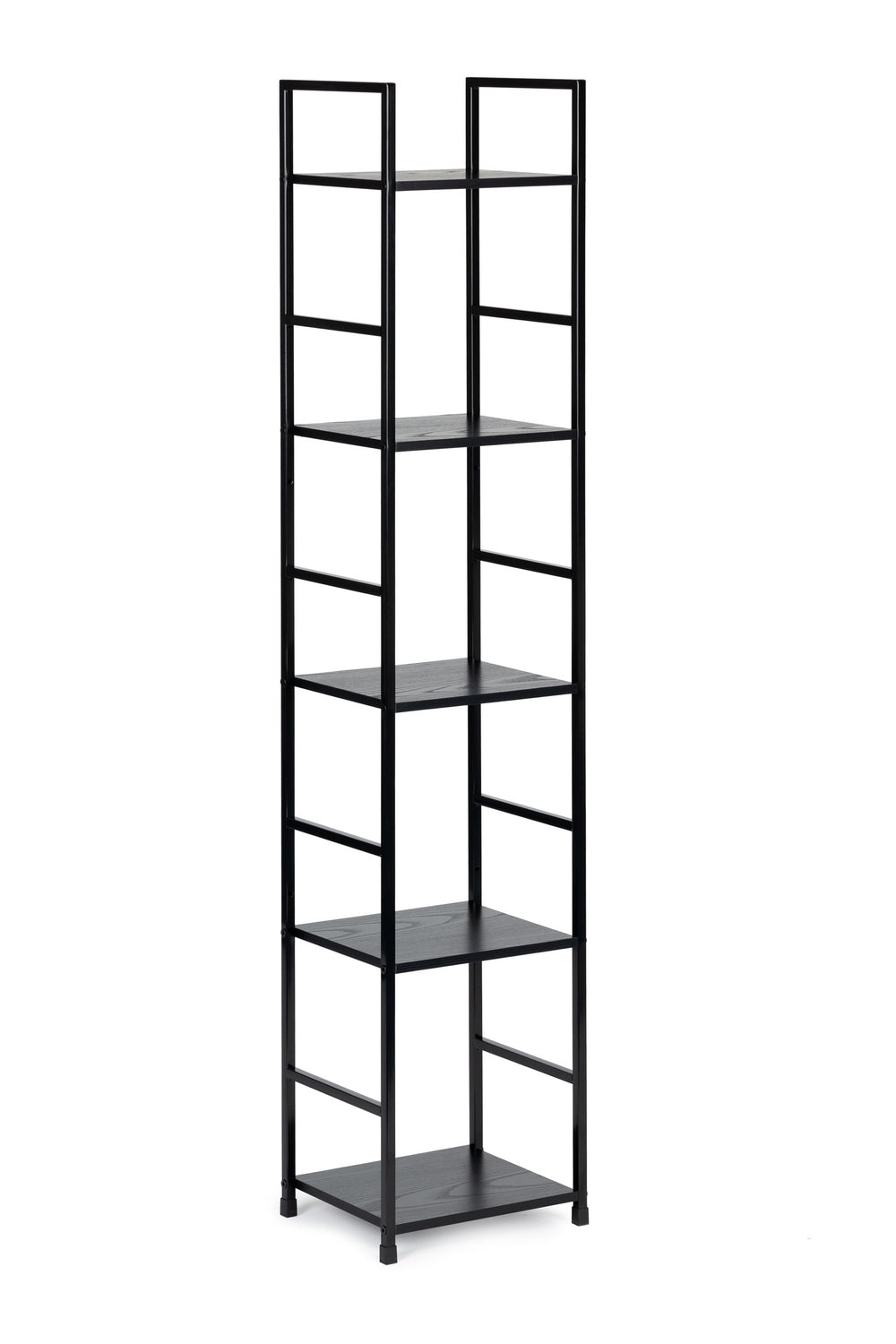 Modern wooden bookcase with metal frame LOFT 5 shelves