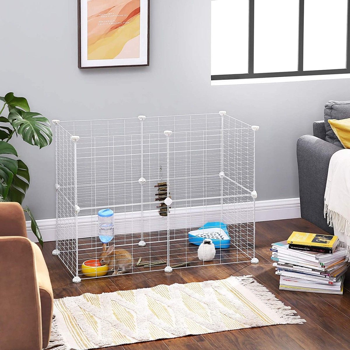 Modular Playpen for Small Pets – Metal Panels, 12 Pieces