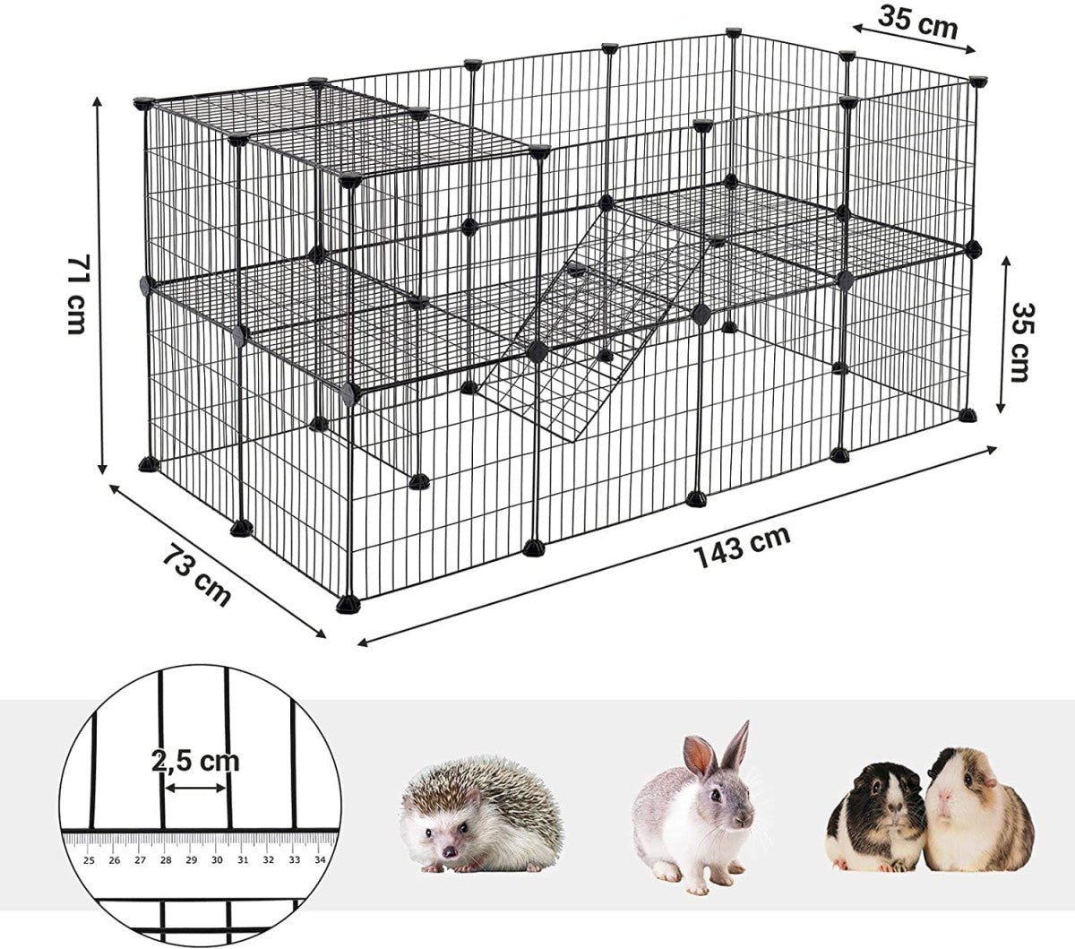 Modular Small Animal Playpen – 2 Levels, Hamster, Guinea Pig