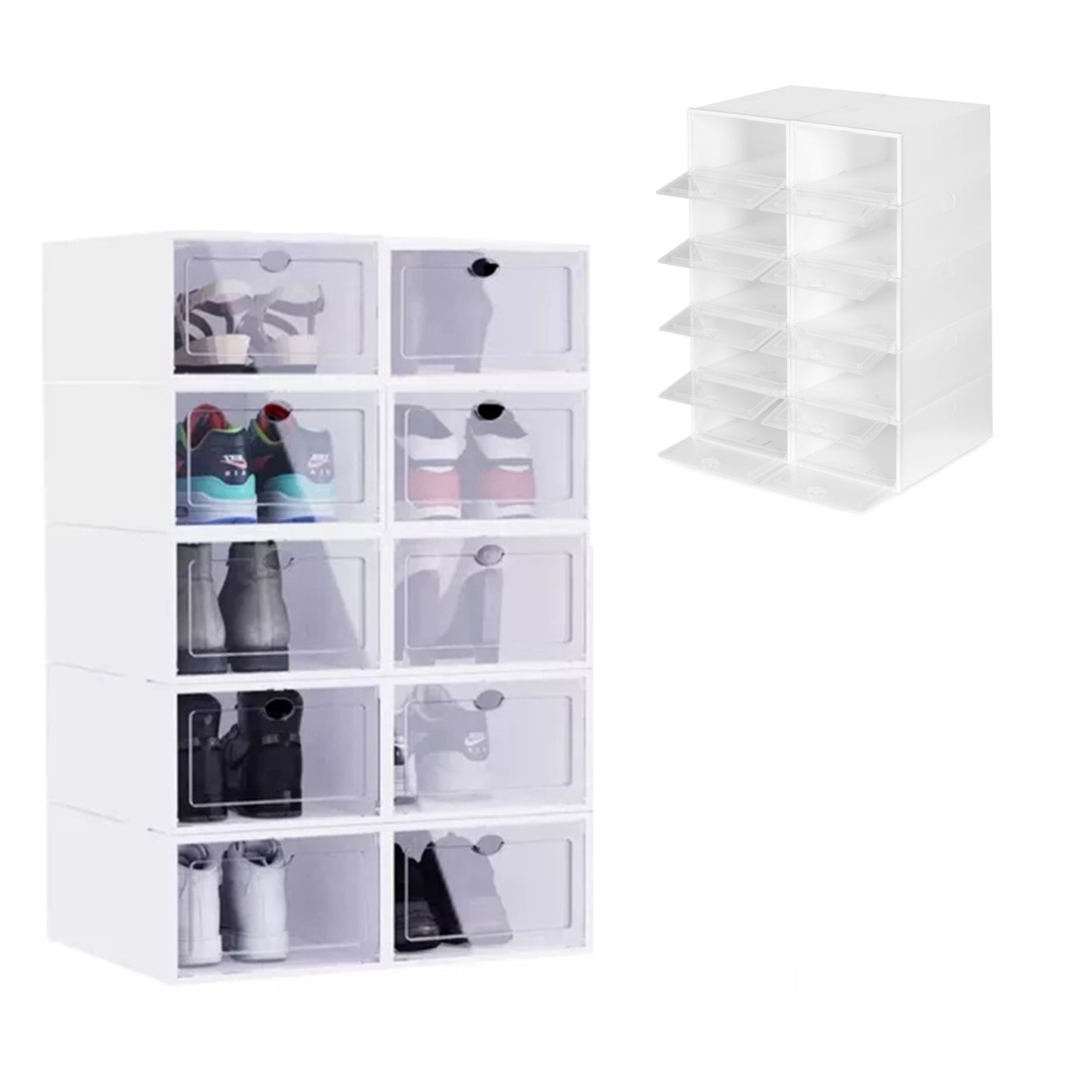 Modular shoe organizer cabinet