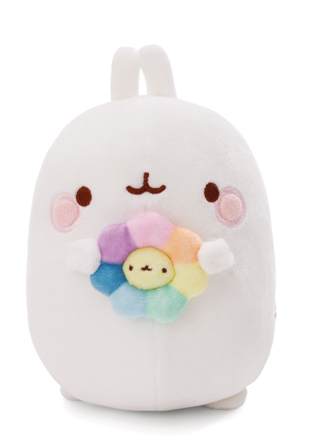 Molang Rainbow Flower Plush 16Cm