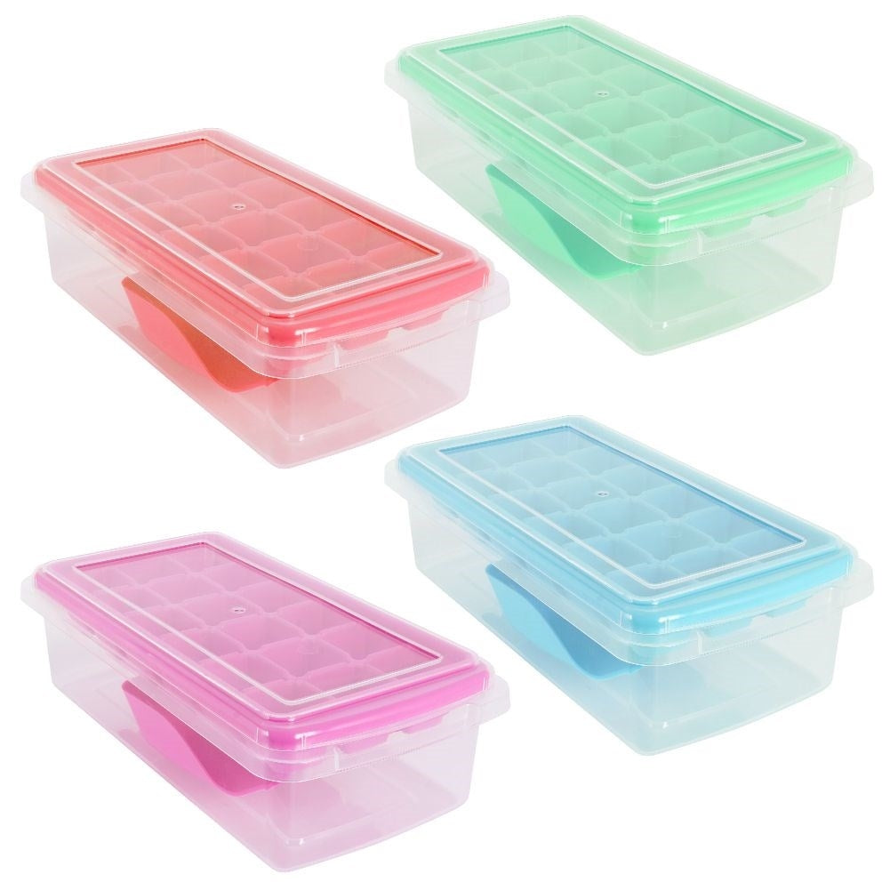 Mold for Ice with Container and Scoop - Simple Ice Cube Handling