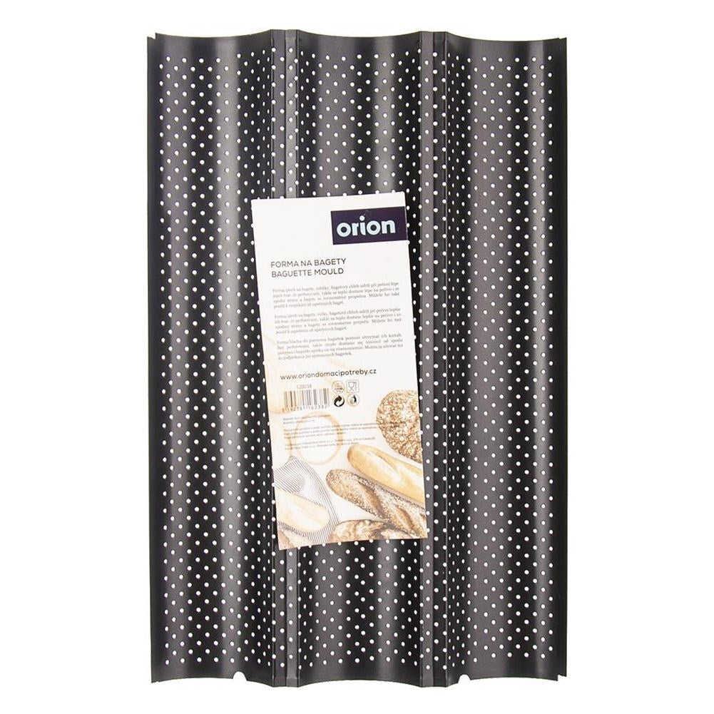 Mold for crispy, golden brown baguettes with non-stick surface