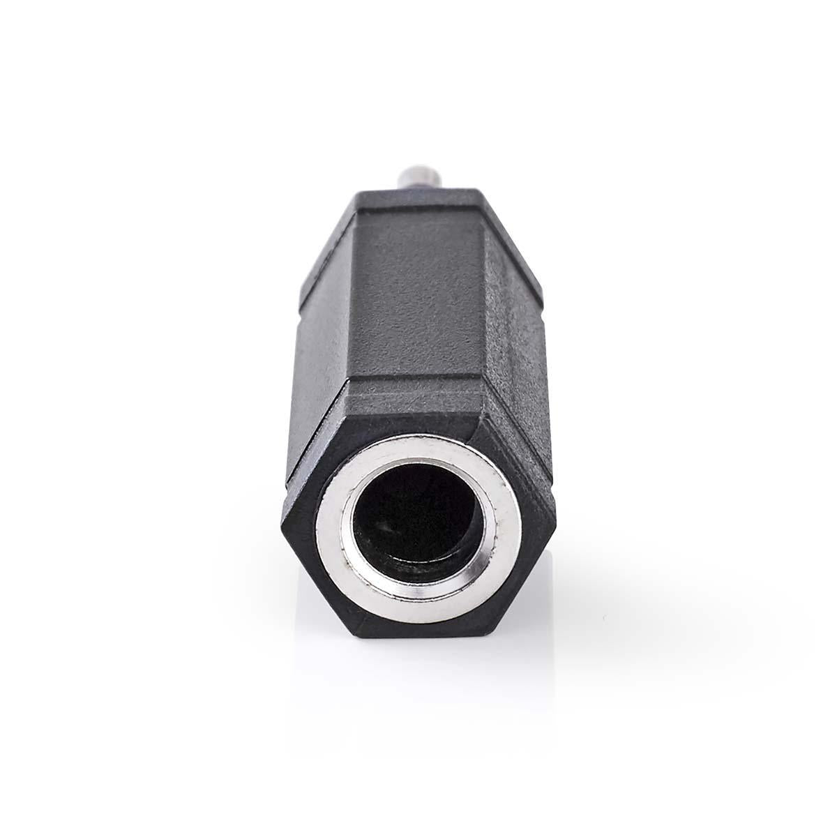 Mono Audio Adapter | 3.5 mm Male | 6.35 mm Female | Nickel Plated | Straight | ABS | Black | 10 pieces. | Plastic bag