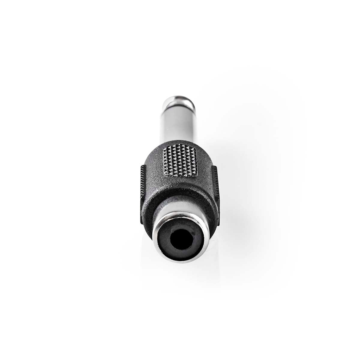 Mono Audio Adapter | 6.35 mm Male | RCA Female | Nickel Plated | Straight | ABS | Black | 1 pc. | Box
