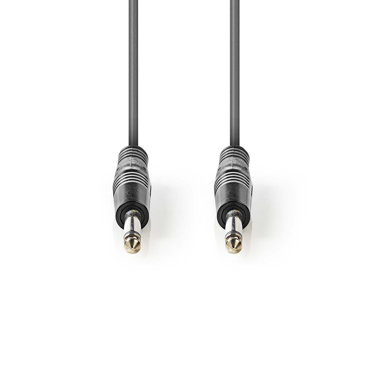 Mono audio cable | 6.35 mm Male | 6.35 mm Male | Nickel Plated | 3.00 m | Round | PVC