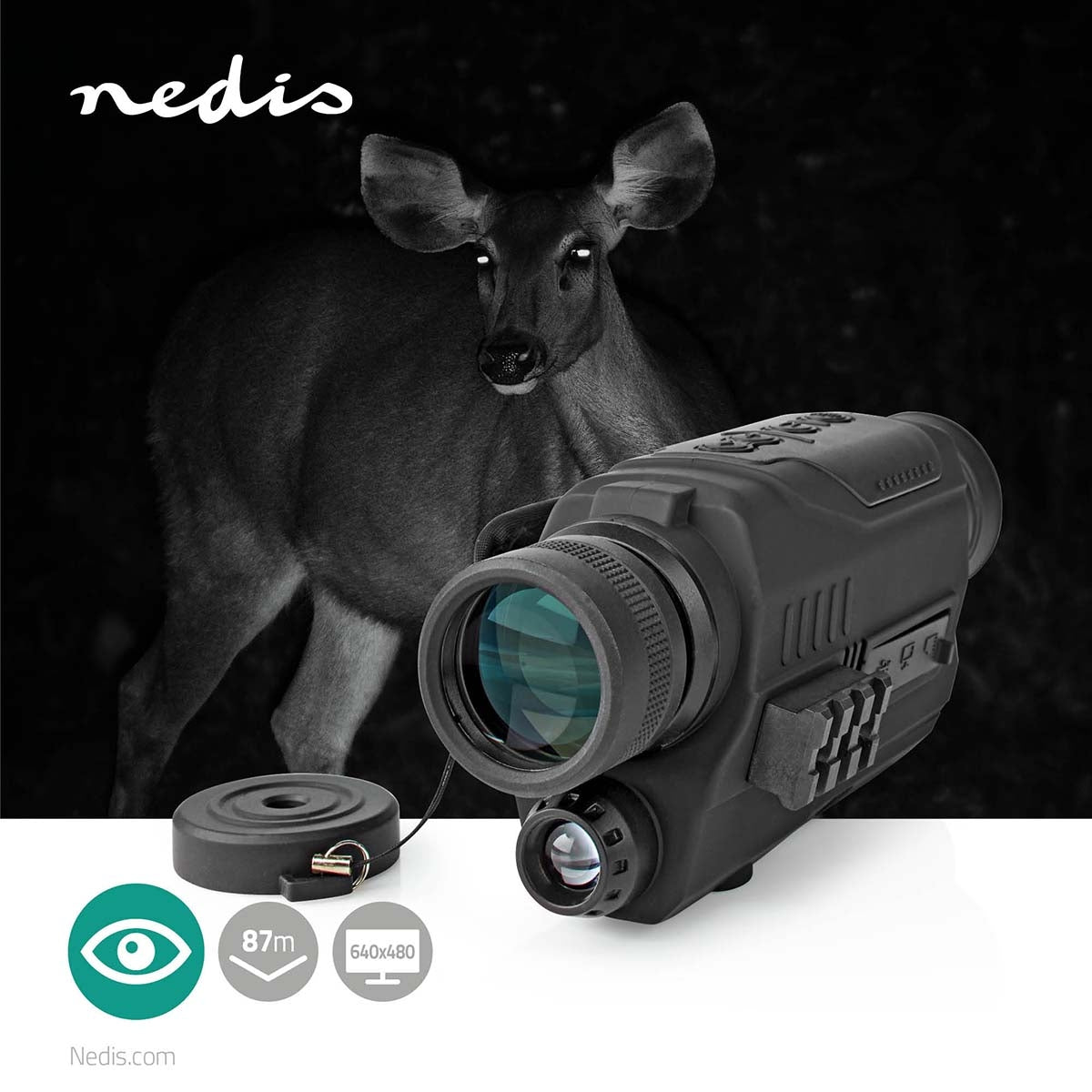 Monocular | Magnification: 5 x | Objective lens diameter: 32 mm | Field of view: 87 m | Night vision | Travel bag included