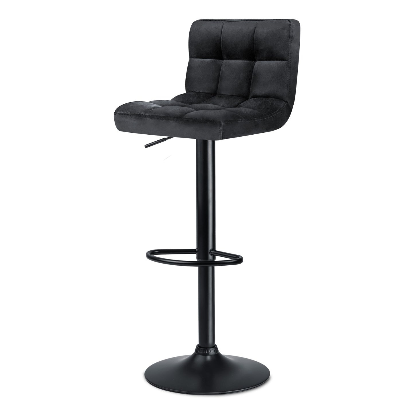 Monro bar stool with backrest, black