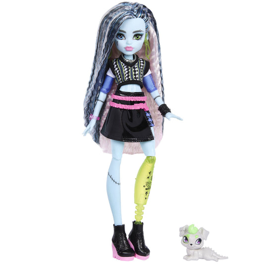Monster High Doll Frankie with Pet & 7 Accessories