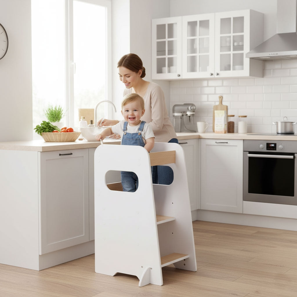 Montessori Adjustable Kitchen Step Stool for Kids