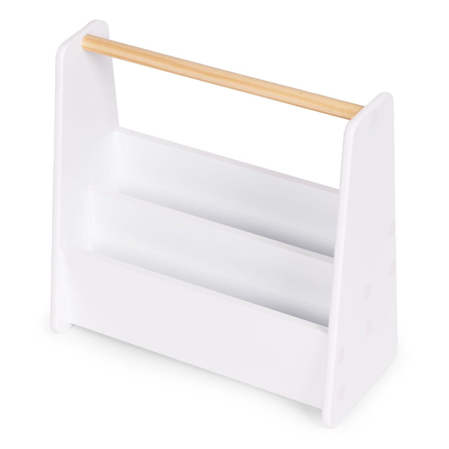 Montessori Kids Bookshelf, 3-Tier White MDF Organizer
