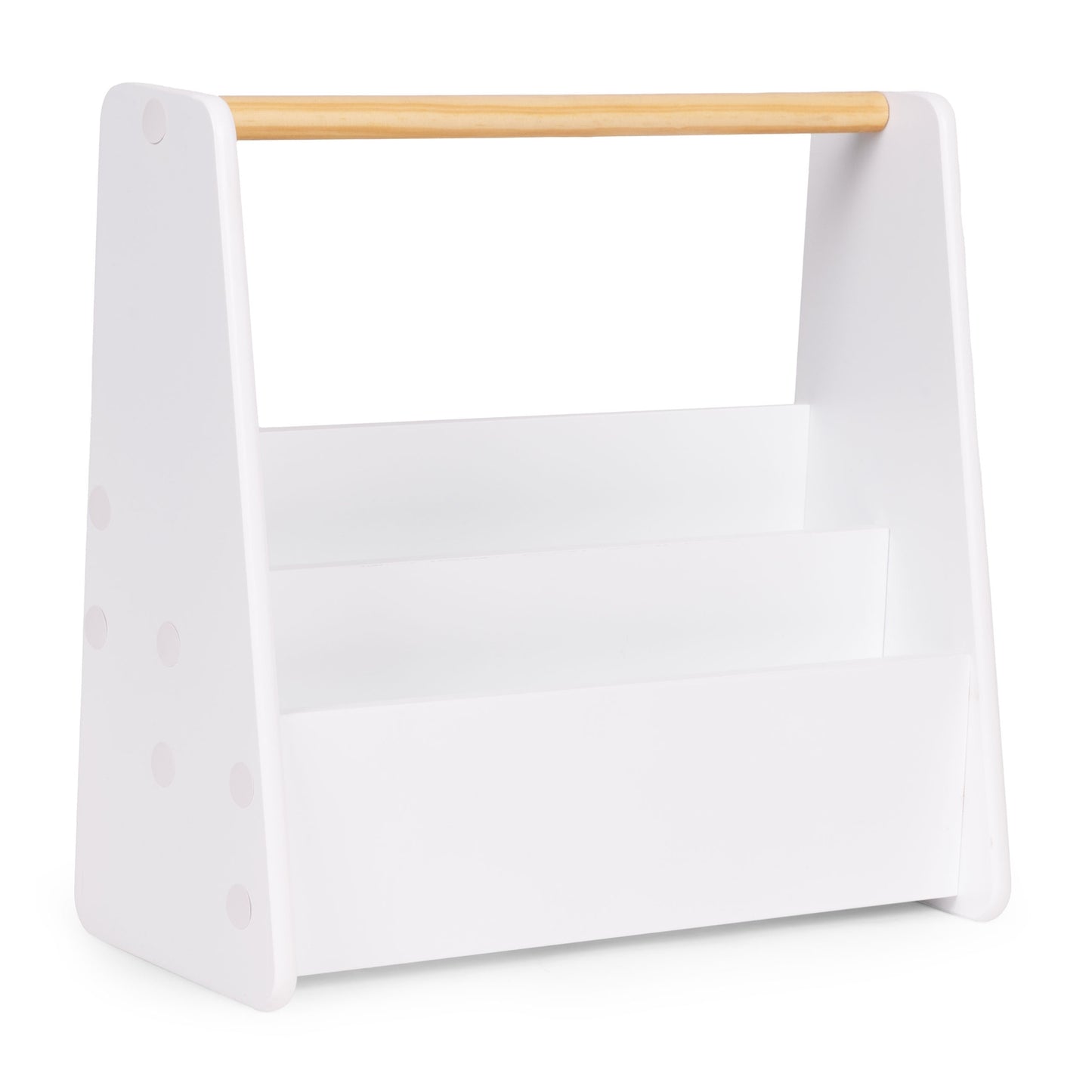 Montessori Kids Bookshelf, 3-Tier White MDF Organizer