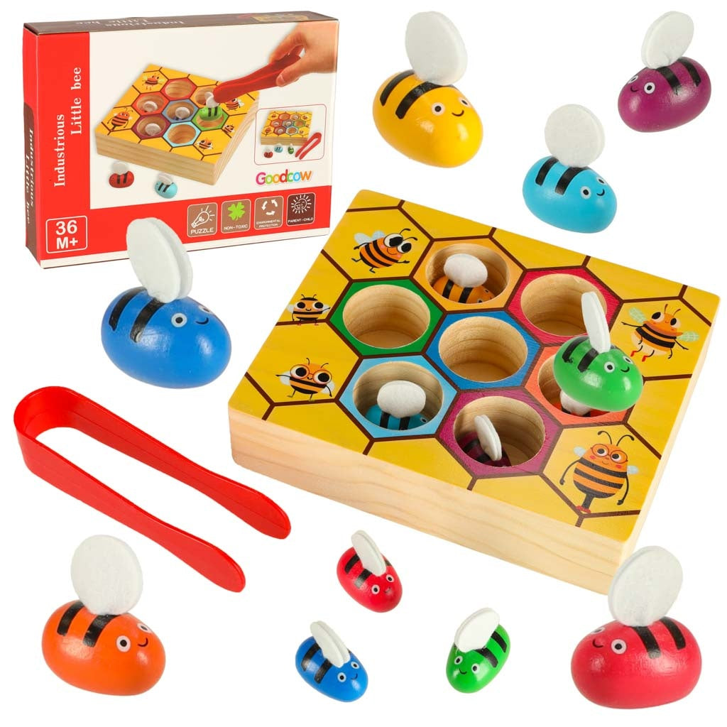 Montessori bees honeycomb educational game