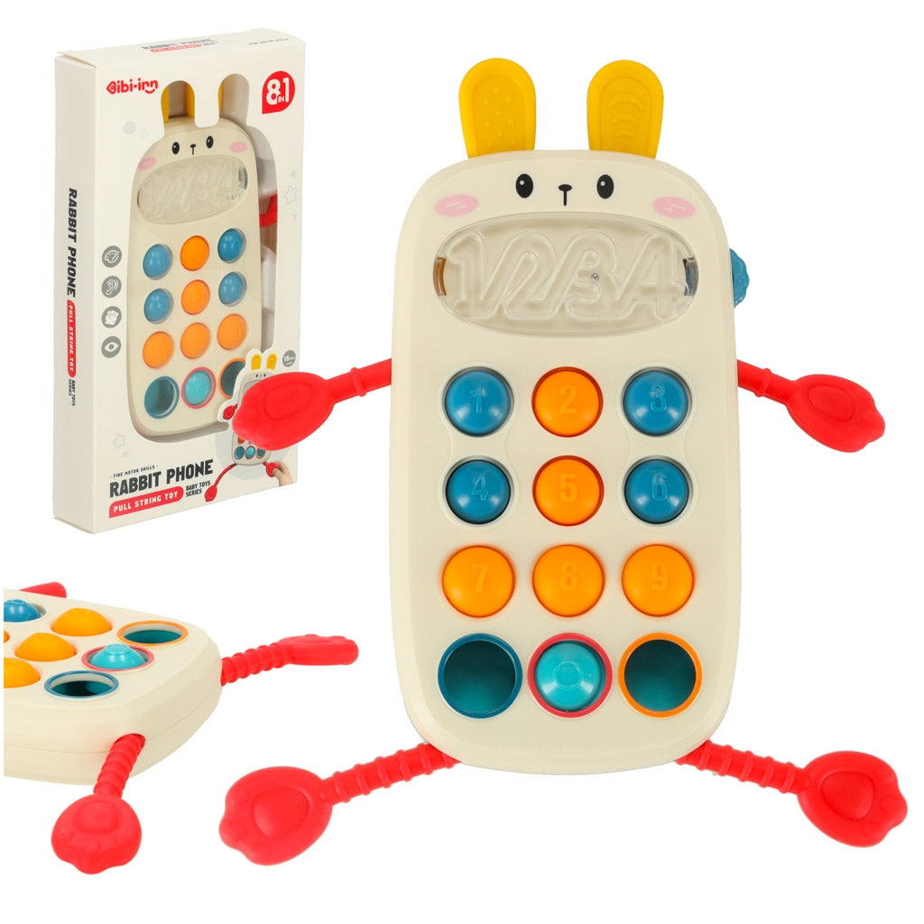 Montessori sensory toy for babies phone with buttons human.