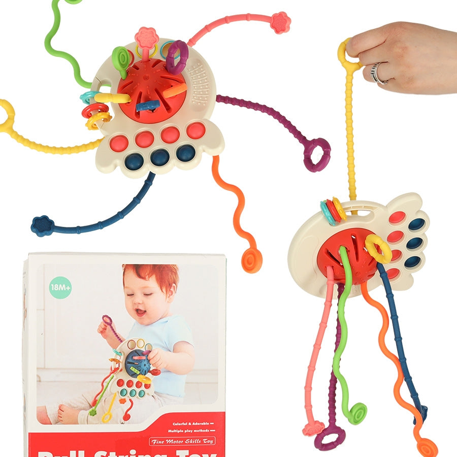 Montessori sensory toy teether red