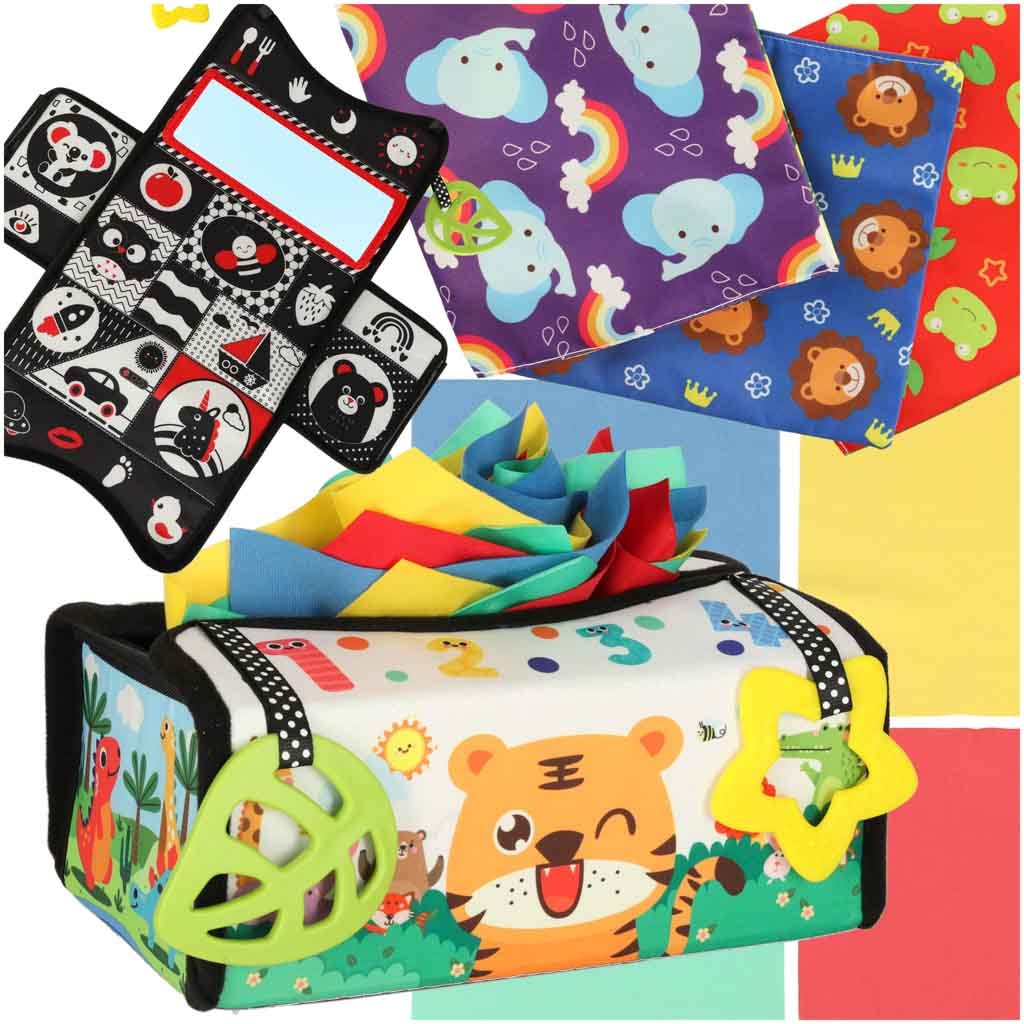 Montessori sorter tissue box mat 2in1