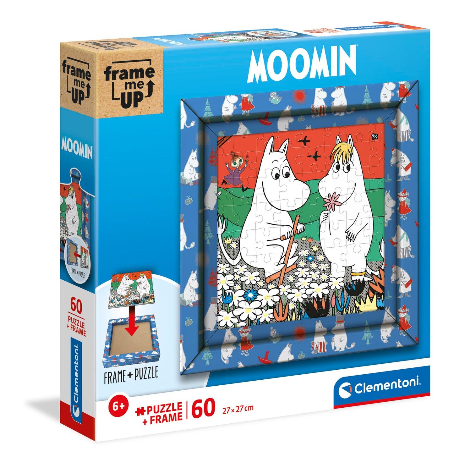 Moomin 60-Piece Puzzle with Frame, 27x27 cm