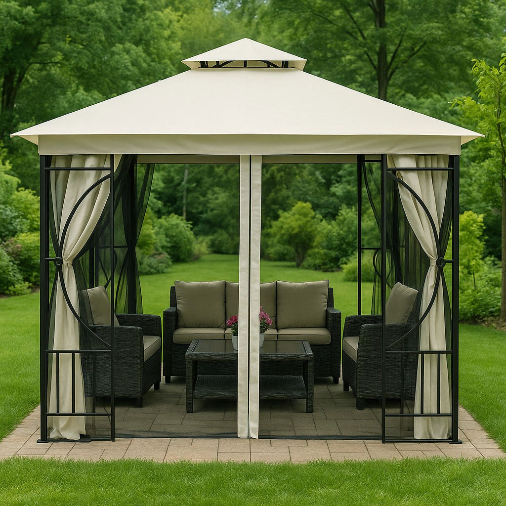 Mosquito Net for Garden Pavilion 3x3 m with Zipper Closures MultiGarden