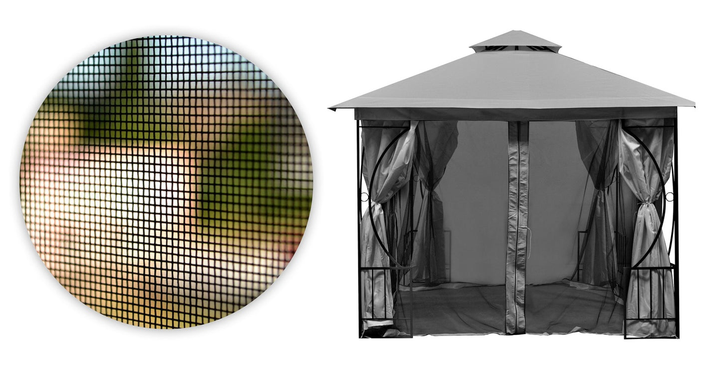 Mosquito Net for Garden Pavilion 3x3 m with Zipper Closures MultiGarden