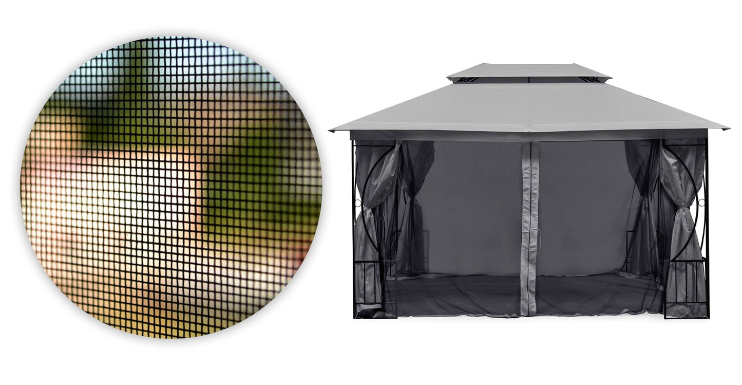 Mosquito Net for Garden Pavilion 3x4 m with Zipper Closures MultiGarden