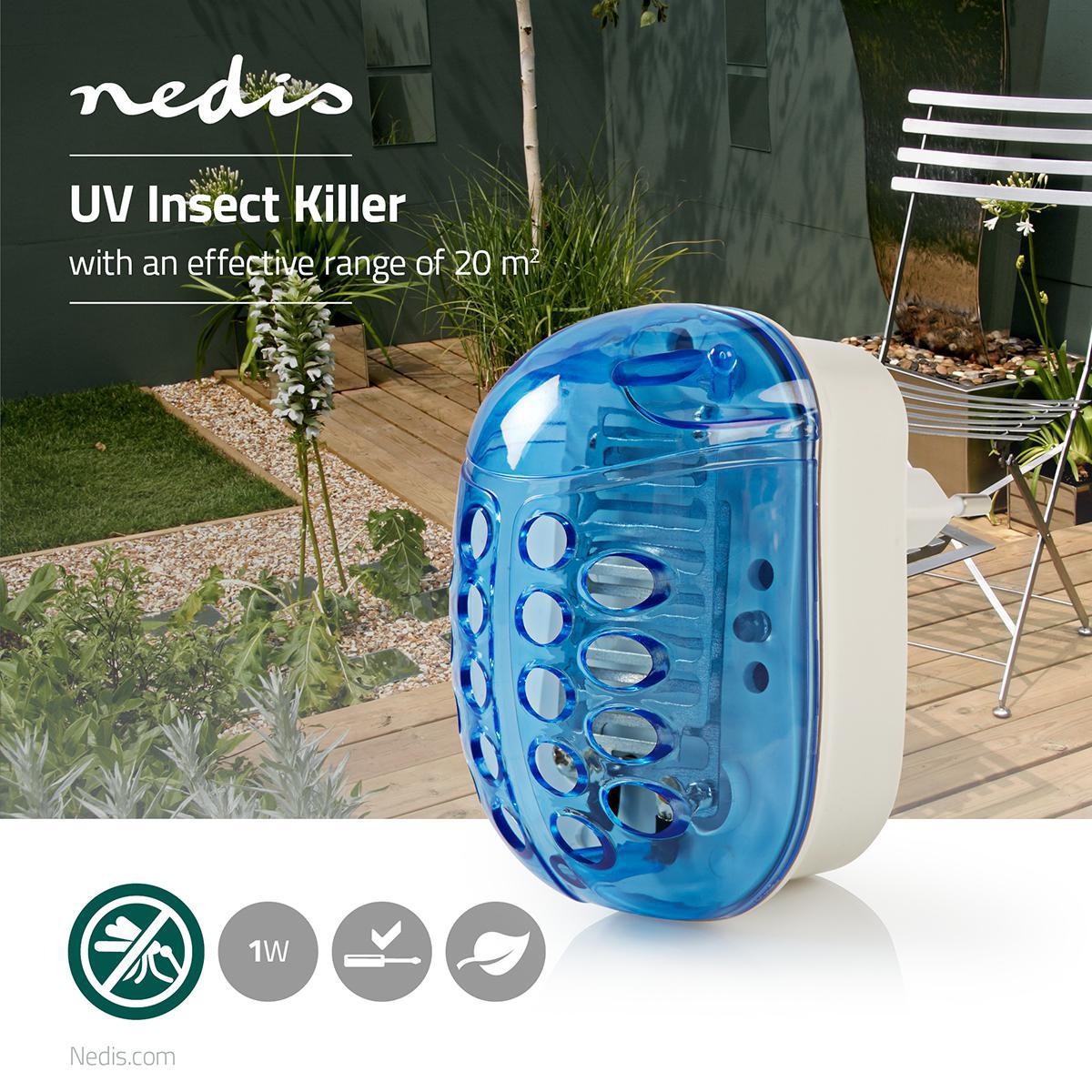 Mosquito Stop light trap | 1 W| Lamp type: LED lamp | Effective range: 20 m² | Blue / White