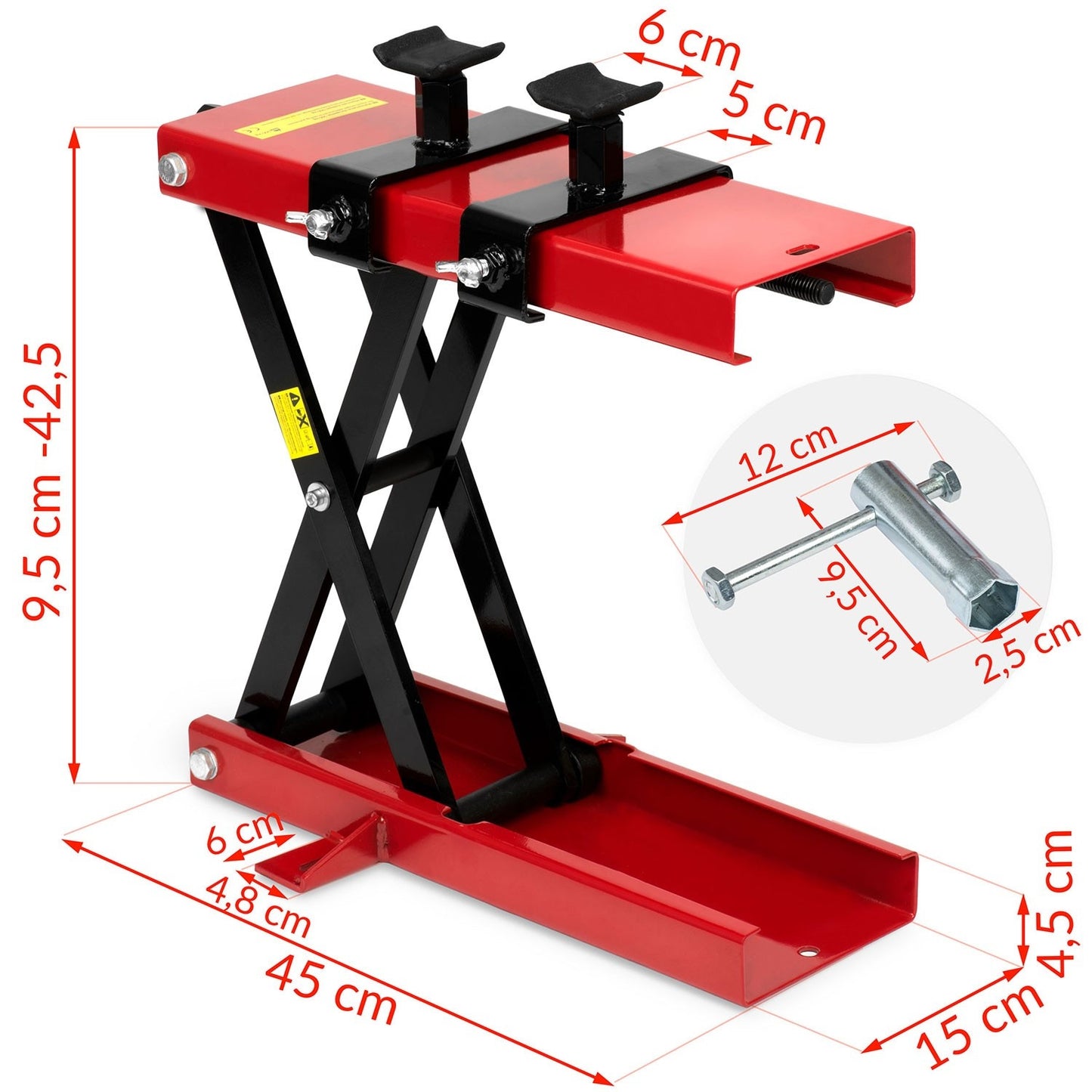 Motorcycle lift MP1 Black/Red
