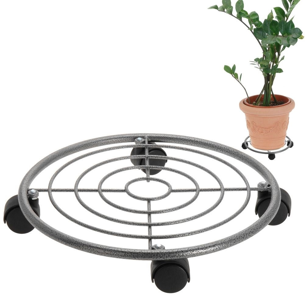 Movable flower pot holder with wheels for home and terrace